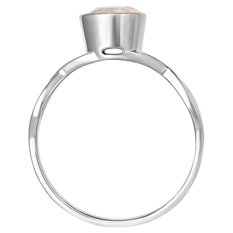Natural Rose Quartz Ring, 925 Sterling Silver (SKU: 7957) | Lazurit-Online